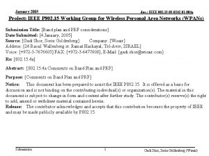 January 2005 doc IEEE 802 15 05 0242