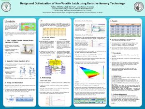 Design and Optimization of NonVolatile Latch using Resistive