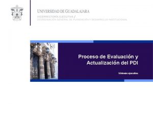 Proceso de Evaluacin y Actualizacin del PDI Sntesis