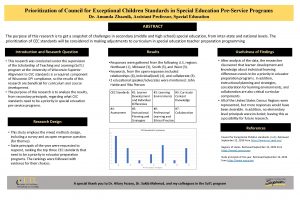 Prioritization of Council for Exceptional Children Standards in