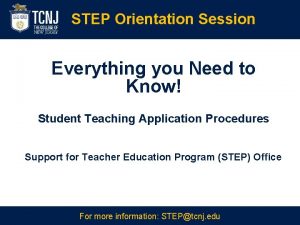 STEP Orientation Session Everything you Need to Know