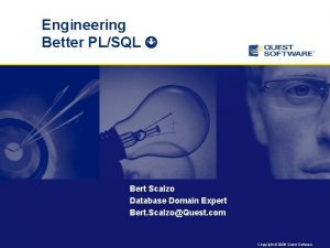 Engineering Better PLSQL Bert Scalzo Database Domain Expert