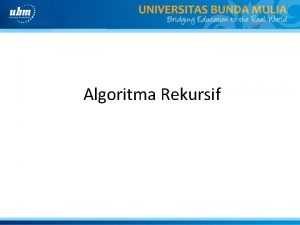 Algoritma rekursif