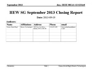 September 2013 doc IEEE 802 11 131231 r