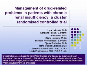 Management of drugrelated problems in patients with chronic