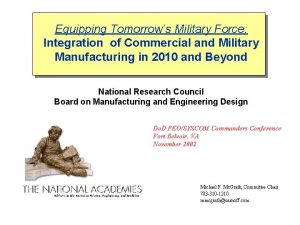 Equipping Tomorrows Military Force Integration of Commercial and