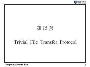 15 Trivial File Transfer Protocol Computer Network Lab