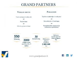 GRAND PARTNERS www grandpartners lt PRAKTINIAI RANKIAI VADOVAMS