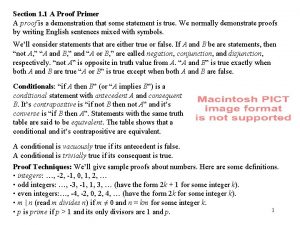 Section 1 1 A Proof Primer A proof