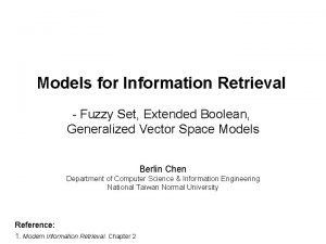 Extended boolean model