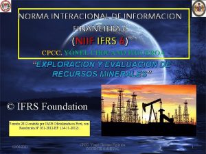 NORMA INTERACIONAL DE INFORMACION FINANCIERA 6 NIIF IFRS