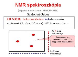 NMR spektroszkpia vegysz mesterkurzus VEMKSI 4312 S Szalontai