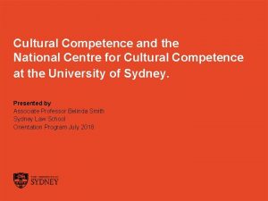 National centre for cultural competence