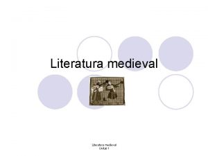 Literatura medieval Unitat 1 Context de ledat mitjana