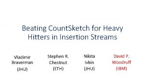 Beating Count Sketch for Heavy Hitters in Insertion
