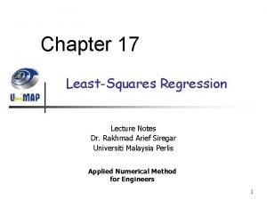Nonlinear regression lecture notes