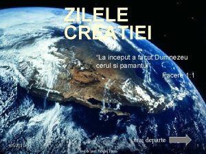 Zilele creatiei