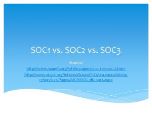 SOC 1 vs SOC 2 vs SOC 3