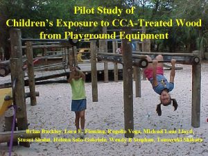 Pilot Study of Childrens Exposure to CCATreated Wood