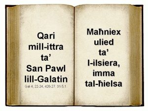 Qari millittra ta San Pawl lillGalatin Gal 4