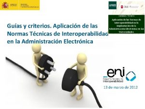 Guas y criterios Aplicacin de las Normas Tcnicas