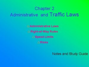Administrative laws driving