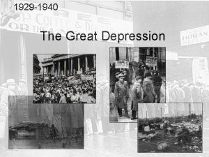 1929 1940 The Great Depression Dorothea Lange Lange