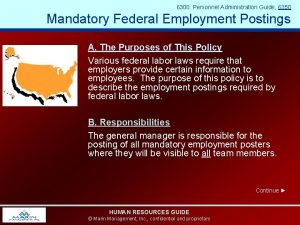 6300 Personnel Administration Guide 6350 Mandatory Federal Employment