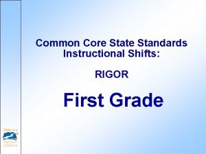 Common Core State Standards Instructional Shifts RIGOR First