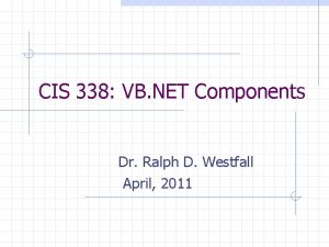 Vb net components