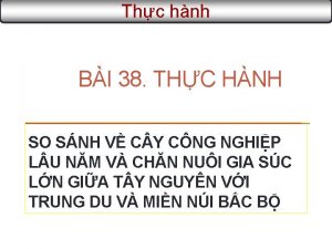 Thc hnh BI 38 THC HNH SO SNH