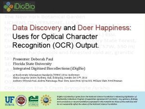 Data Discovery and Doer Happiness Uses for Optical