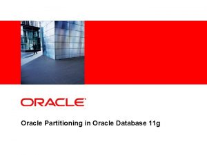 Oracle hash partition example