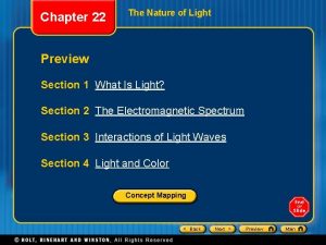 Chapter 22 The Nature of Light Preview Section