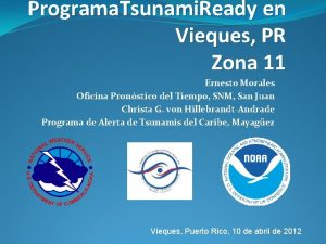 Programa Tsunami Ready en Vieques PR Zona 11