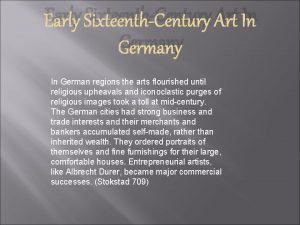 Early SixteenthCentury Art In Germany In German regions