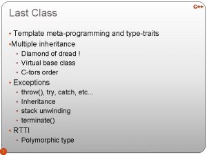 Template meta programming