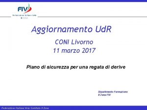 Aggiornamento Ud R CONI Livorno 11 marzo 2017