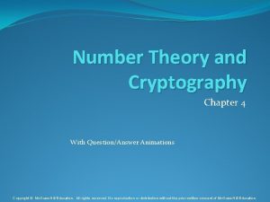 Number Theory and Cryptography Chapter 4 With QuestionAnswer