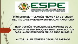 PROYECTO DE TITULACIN PREVIO A LA OBTENCIN DEL