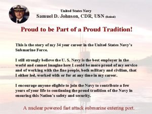 United States Navy Samuel D Johnson CDR USN