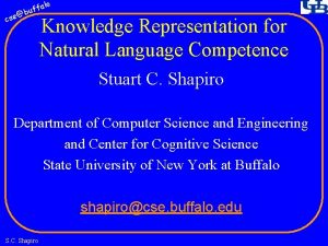 fa buf cse lo Knowledge Representation for Natural