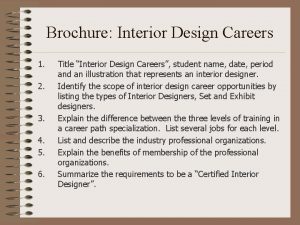 Brochure Interior Design Careers 1 2 3 4