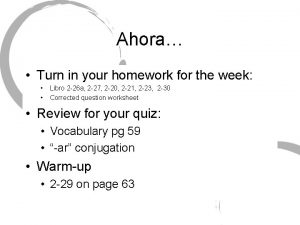Turn in your homework