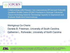 Collaborating with Primary Care Associations PCAs and Federally