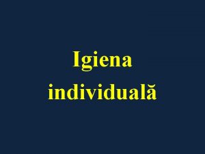 Igiena individual Obinerea unor rezultate superioare n competiii