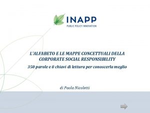 Green economy mappa concettuale