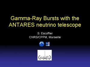 GammaRay Bursts with the ANTARES neutrino telescope S