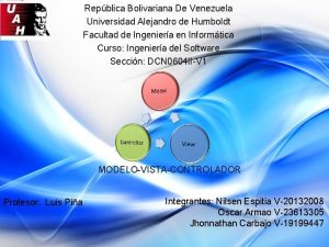 Repblica Bolivariana De Venezuela Universidad Alejandro de Humboldt