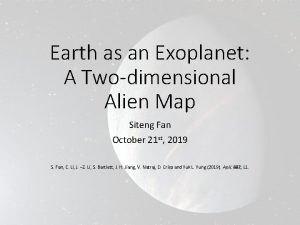Earth as an Exoplanet A Twodimensional Alien Map